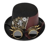 Steampunk Men Hat With Goggles Vintage Hat Gay Top Gothic Steampunk Top Halloween Masquerade Gay