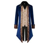 Steampunk Men's Tuxedo Edelmann, Gothic Jacket Men's Long, Classic Black Coat Victorian Court Frock Coat Retro Medieval Elegant Tailcoat Theatre Performance Clothing Cosplay Halloween Costume