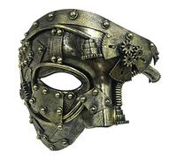 Steampunk Metal Cyborg Masquerade Mask_Half Face Mask_Venetian Masque For Men's Women's Costume, For Halloween Costume Party/Mardi Gras Ball/Masquerade