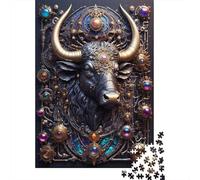 Steampunk Mighty Bull 1000-Piece Puzzle for Adults, 70x50cm/1000pcs; A Shared Activity for Friends Or Family; Low-dust White Cardboard Pieces
