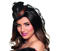 STEAMPUNK MINI TOP HAT WITH VEIL TIARA HEADBAND HAT