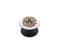 Steampunk Octopus Chef Cook Mechanical Cuisine PopSockets Adhesive PopGrip