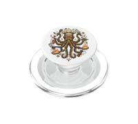 Steampunk Octopus Chef Cook Mechanical Cuisine PopSockets PopGrip for MagSafe