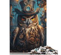 Steampunk Owl Animal Puzzles 1000 Pieces for Teenagers Gifts Wooden Puzzles for Adults Sustainable Puzzle for Adults | Games 1000pcs (75x50cm)