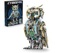 Steampunk Owl Building Blocks Kits, 1296 PCS Mechanical Owl Animal Building Set with Lights, Creative Magic World Animal Model Bricks Toys, Gifts for Adults and Kids