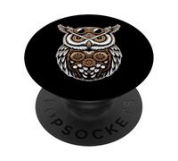 Steampunk Owl Mechanical Gear Bird Vintage Clockwork PopSockets Adhesive PopGrip