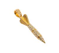 Steampunk Pendant Necklace Zinc Alloy Antique Silver Gold Color Ice Out Rhinestone Arrow Pendant Jewelry 2