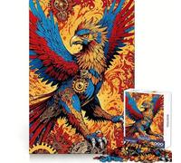Steampunk Phoenix 1000 Piece Jigsaw Puzzles for Adults Teenagers Memory Gain Relaxed Mind Design Assembly 38x26cm