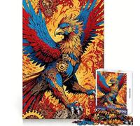 Steampunk Phoenix 1000 Pieces Jigsaws Adults Puzzles Gifts Reason Skill Toy Stress Release Exact Cut Santa Wish List 38x52cm