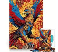 Steampunk Phoenix 1000 Pieces Jigsaws Adults Puzzles Gifts Reason Skill Toy Stress Release Exact Cut Santa Wish List 38x52cm