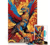 Steampunk Phoenix Jigsaw Puzzle 1000 Piece for Teenagers Recall Upgrade Relax Mind Clear Cut Fine Art Piece 50x75cm