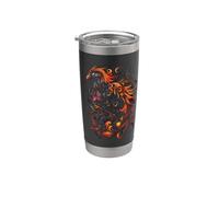 Steampunk Phoenix, Reborn from Ashes, fire and Flames Stainless Steel Insulated Tumbler