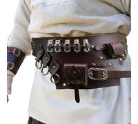 Steampunk Pouch - Comfortable Bottle and Potion Belt | Vintage Renaissance Belt with Adjustable Waist, Medieval Style Belt for Acrobatic Pirates