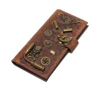 Steampunk Purse - Cowhide Change Wallet,Portable Coin Wallet, Clutch Purse, Retro Cash Holder for Travel, Shopping, Commuting