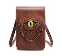 Steampunk Retro Crossbody Bag Evil Devil's Eye Vintage PU Leather Shoulder Bags Waist Packs Bag Satchel Bags for Women Men Halloween