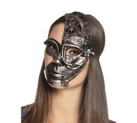 Boland 10131933 Bol54524 Half Mask Robot Steampunk for Women, Adult, Multi-Coloured