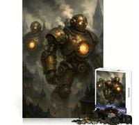 Steampunk Robots Over Cityscape 1000 Pieces Jigsaw Puzzles for Adults Think Smart Toy Quiet Fun Accurate Cut 38x52cm