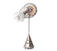 Steampunk Sea Snail Model with LED, Mechanical Ocean creature Home Decor