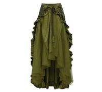 Steampunk Skirt Women's Ruffled Skirt Victorian Asymmetric Vintage Chic Gothic Medieval Renaissance Court Casual Cosplay Mid-Length Skirt Fluid Hem for Halloween Carnival