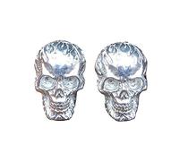 Steampunk Skull Cufflinks in Fine Pewter, Flame Skull Design, Gothic Accessories, Tin Anniversary Gift for Him
