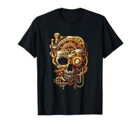 Steampunk Skull Mechanical Cogs and Gears T-Shirt