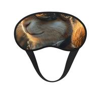 Steampunk Squirrel Pilot Blackout Sleep Mask - Soft Adjustable Eye Mask for Full Light Blocking, Deep Sleep, Travel & Relaxation