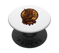 Steampunk Steam Powered Owl Coffee Espresso PopSockets Adhesive PopGrip