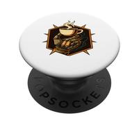 Steampunk Steam Powered Robotic Hand Coffee Espresso PopSockets Adhesive PopGrip