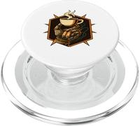 Steampunk Steam Powered Robotic Hand Coffee Espresso PopSockets PopGrip for MagSafe