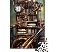 Steampunk Style Book Collection Jigsaw Puzzles for Adults Interesting Puzzle Game 1000 Pieces Brain Challenge Home Decoration Gifts 1000pcs (75x50cm)