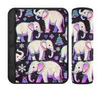 Steampunk-Style Elephants Purple and Black car seat Strap Covers,Release Stress to Your Neck and Shoulders,seat Belt Covers for Adults for SUV Auto Van forro para cinturon de segurida