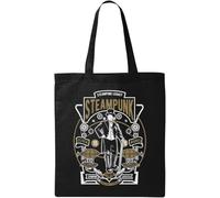 Steampunk Style Renaissance Steampunk Natural Ecological Cotton Tote Bag Black