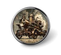 Steampunk Style Round Badge Personalized Metal Lapel Pin Badges Fit Clothing Bags Hat Humorous Printed Brooch Badge Party Decorations Accessories for Men Women