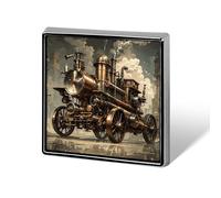 Steampunk Style Square Lapel Pin Women's Novelty Buttons & Pins Metal Badge Cute Brooch Pin Retro Pinback Badge Fashion Bag Pins for Hat Backpacks Tie Suit Wedding Party Accessory