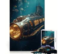 Steampunk Submarine Jigsaw Puzzle for Adults 1000 Pieces Mind Exercise Toy Together Fun Precision Cut Unique Gift 50x75cm