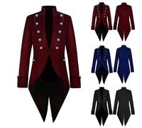 Steampunk Tailcoat Mens Gothic Victorian Jacket Halloween Fancy Dress Coat | An elegant formal garment for vampire themes, stage shows, themed weddings and Victorian era costume parties this season