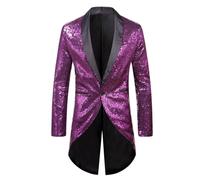 Steampunk Tailcoat Men's Halloween Coat Men's Sequins Leisure Victorian Court Tuxedo Jackets Singer Host Clothing Loose Fit Trendy Magician Stage Uniform Performance Theatre