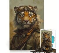 Steampunk Tiger Jigsaw Puzzles for Adults1000 Piece Sharp Logic Toy Together Fun Tight Cut Memorable Gift 50x75cm
