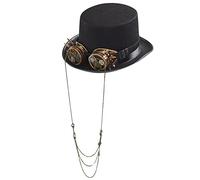Steampunk Time Traveler Hat Steampunk Top Hats For Men With Goggles Hat Halloween Party Accessories Time Traveler