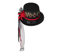 Steampunk Top Hat With Ribbon Halloween Metal Gear Decor Hat Gothic Cosplay Magician Unisex Jazzs Magician Adult