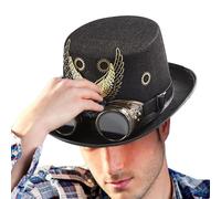 Steampunk Top Hats for Men,Masquerade Cosplay Hat - Halloween Gothic Headdress for Costume Enthusiasts Carnival Music Festival Travel Photography Theme Party Attendees