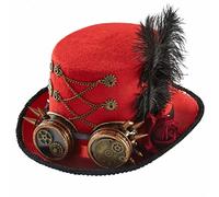 Steampunk Top Hats For Men With Goggles - Time Traveler Hat For Halloween & Steampunk Accessories