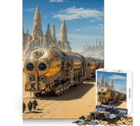 Steampunk Train in Desert 1000 Piece Jigsaw Puzzle for Teenagers Recall Upgrade Calm Mind Clear Cut Art Collectible 38x52cm