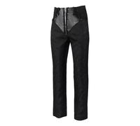 Steampunk Trousers Men's Black Medieval Trousers Men's Victorian Viking Pirate Trousers with Lace Up PU Leather Trousers High-Quality Skirt Sports Trousers Gothic Lightweight Fabric Trousers for