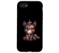 Steampunk UK Colors Unicorn Cute Patchwork Gear Art Case for iPhone SE (2020) / 7/8