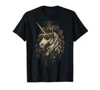 Steampunk Unicorn - Vintage Gears Fantasy Art T-Shirt