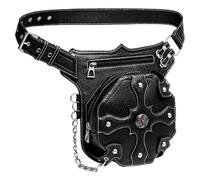 Steampunk Waist Bag, Gothic Waist Bag, Fanny Pack, Vintage Wallet, Punk Rock Leg Bag, Crossbody Bags, Gifts for Women,Black