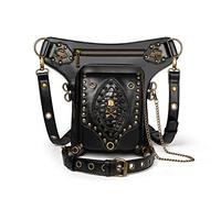 Steampunk Waist Bag Multifunctional Women's Shoulder Crossbody Arm Bag Pack Hip Belt Waist Messenger Shoulder Fanny Packs Wallet (E)