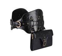 Steampunk Waist Bag Pack Fashion Gothic PU Leather Hip Belt Purse Travel Hiking Sport Bags for Women
