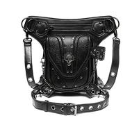 Steampunk Waist Bag Pack Fashion Gothic PU Shoulder Crossbody Bags Thigh Leg Hip Belt Bag Purse